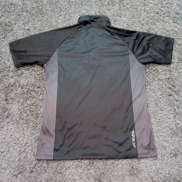Fly Racing Shirt Mens Size Medium Black Striped Underarm Panel Polo Style - Picture 6 of 9
